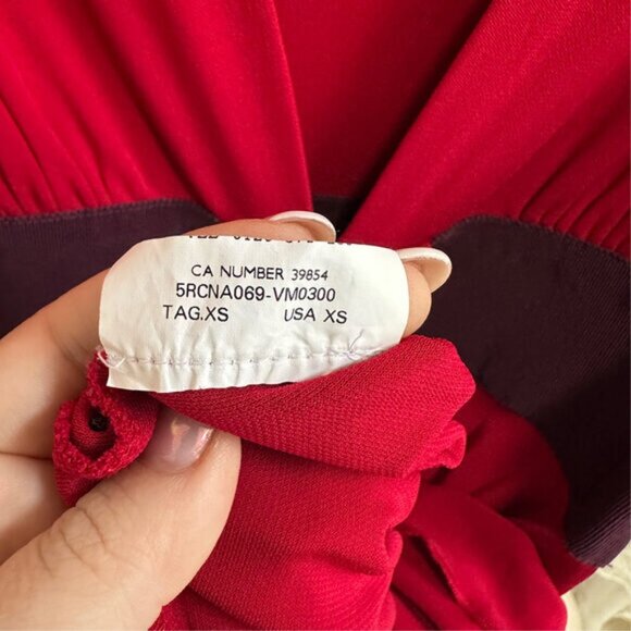 RED VALENTINO Red plunging Neckline Cocktail Dress Size S - Picture 7 of 8